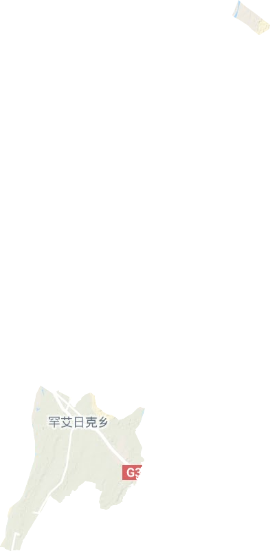 罕艾日克镇地形地图