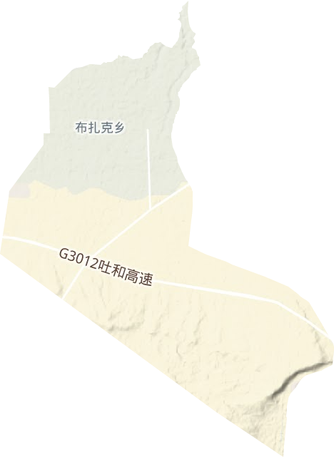 布扎克乡地形地图