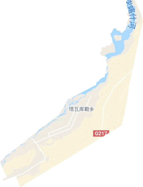 塔瓦库勒乡地形地图