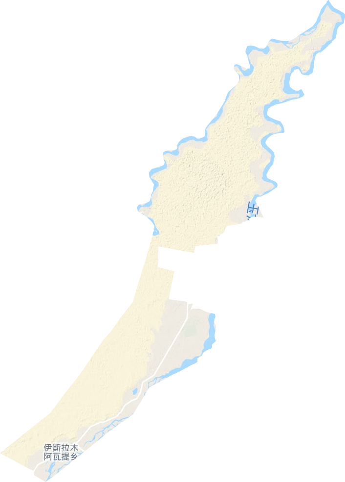 伊斯拉木阿瓦提乡地形地图