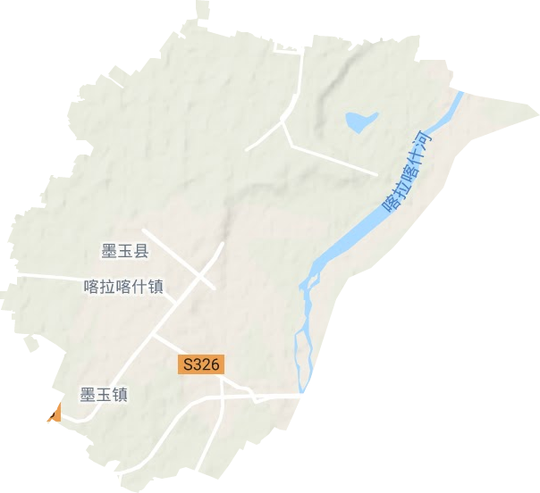 喀拉喀什镇地形地图