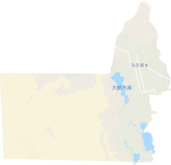 乌尔其乡地形地图