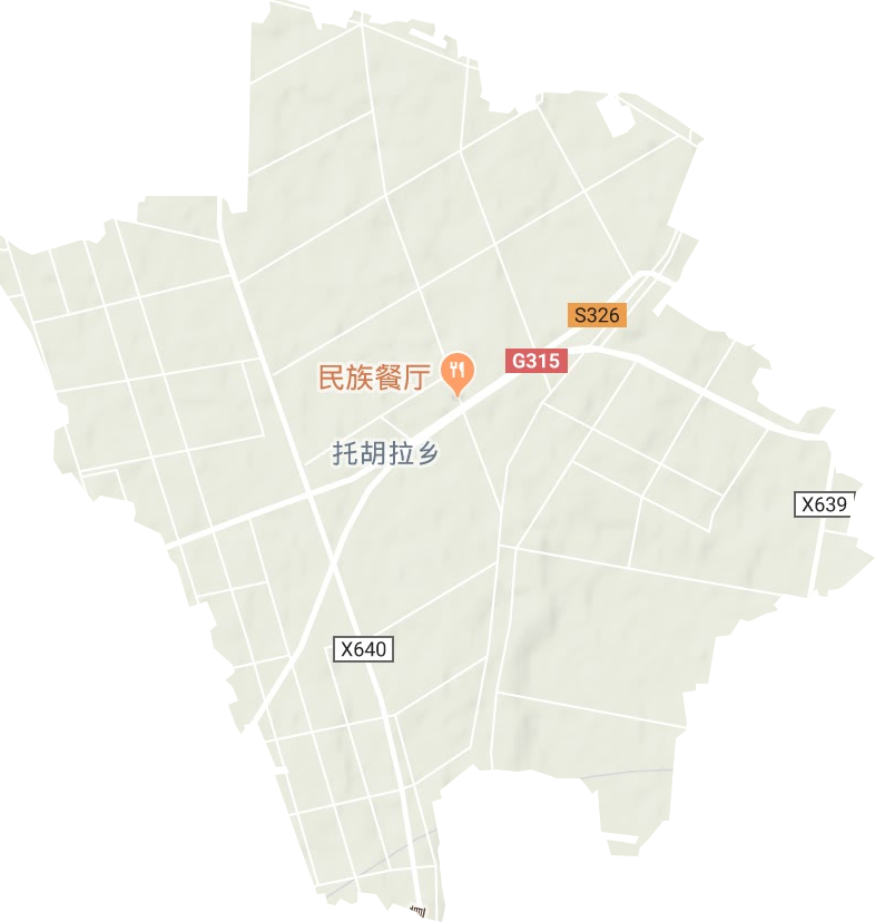 托胡拉乡地形地图