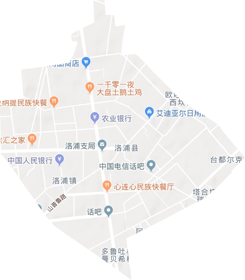 城区街道地形地图
