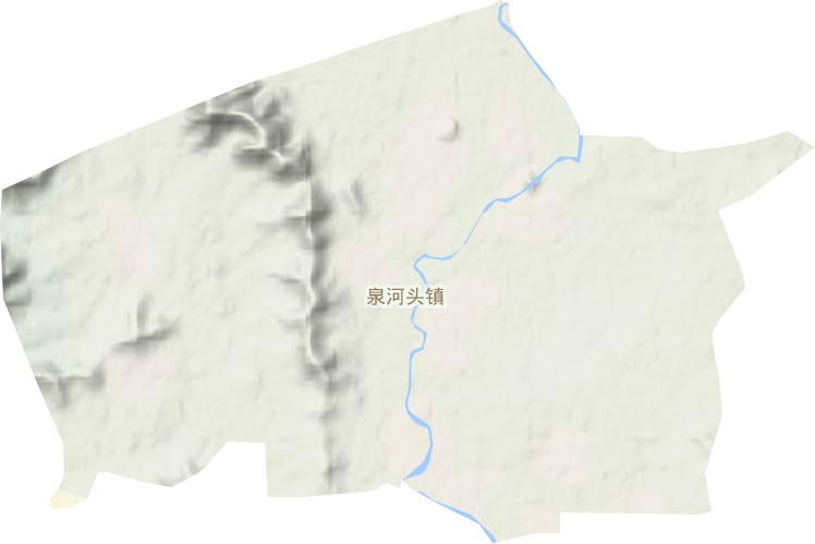 泉河头镇地形地图