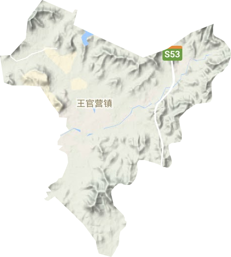 王官营镇地形地图