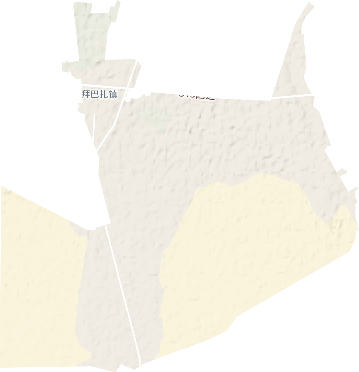 先拜巴扎镇地形地图