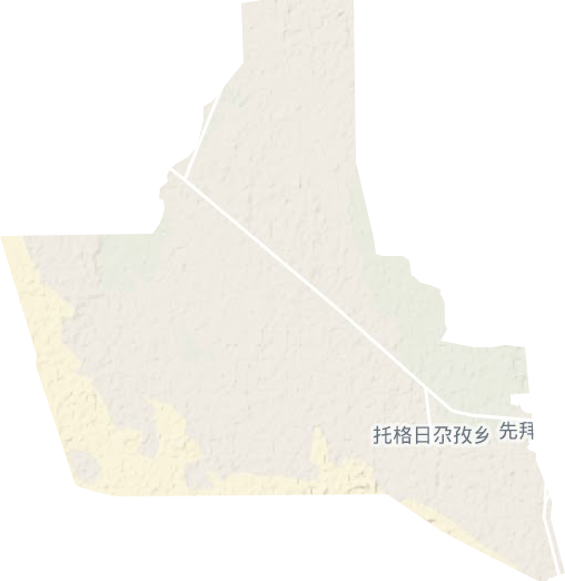 托格日尕孜乡地形地图