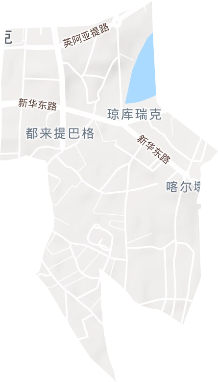 都来提巴格街道地形地图
