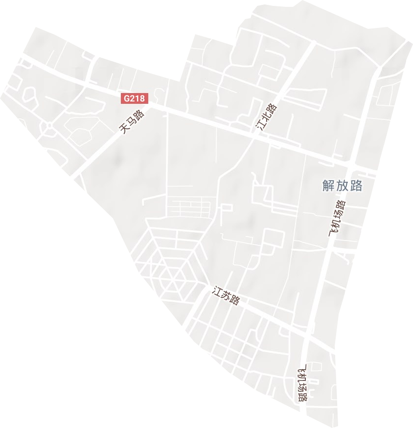 解放路街道地形地图