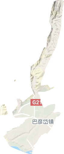 巴彦岱镇地形地图