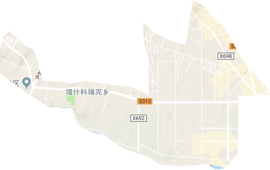 塔什科瑞克乡地形地图