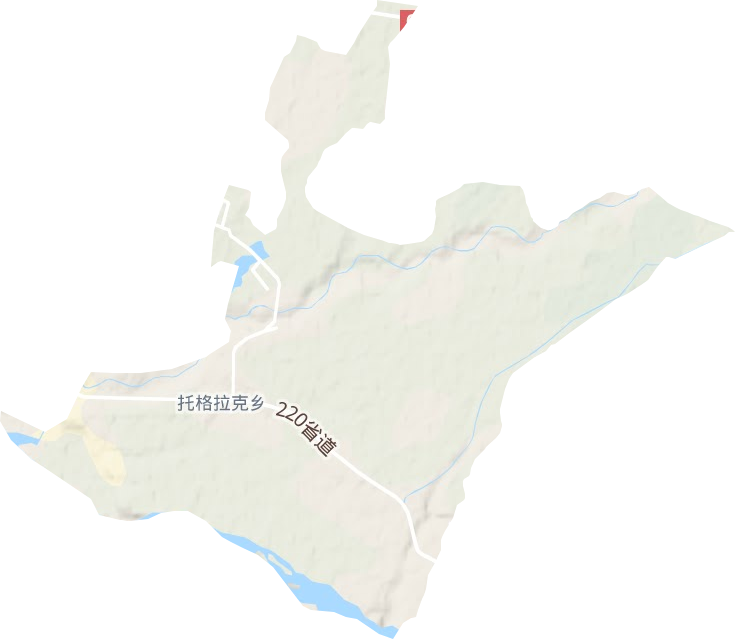 托格拉克乡地形地图