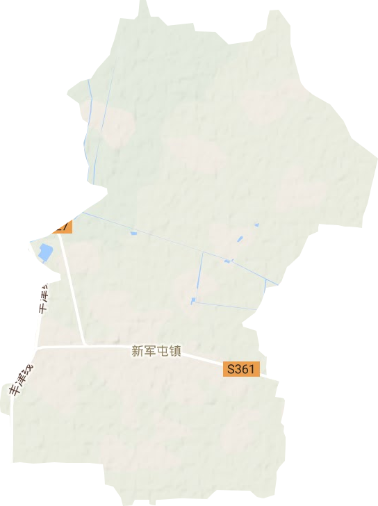 新军屯镇地形地图