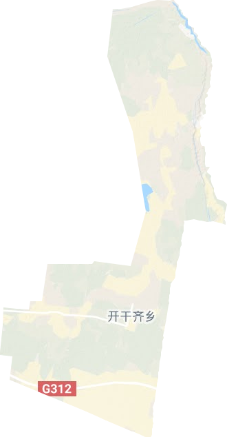 开干齐乡地形地图