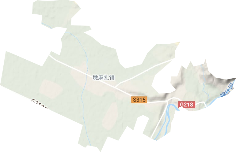 墩麻扎镇地形地图