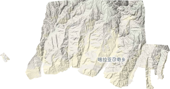 喀拉亚尕奇乡地形地图