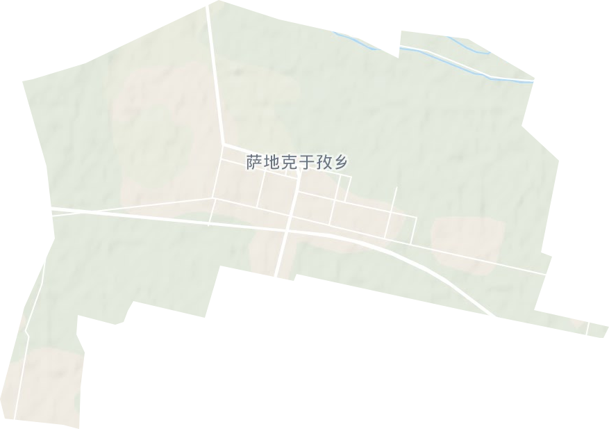 萨地克于孜乡地形地图