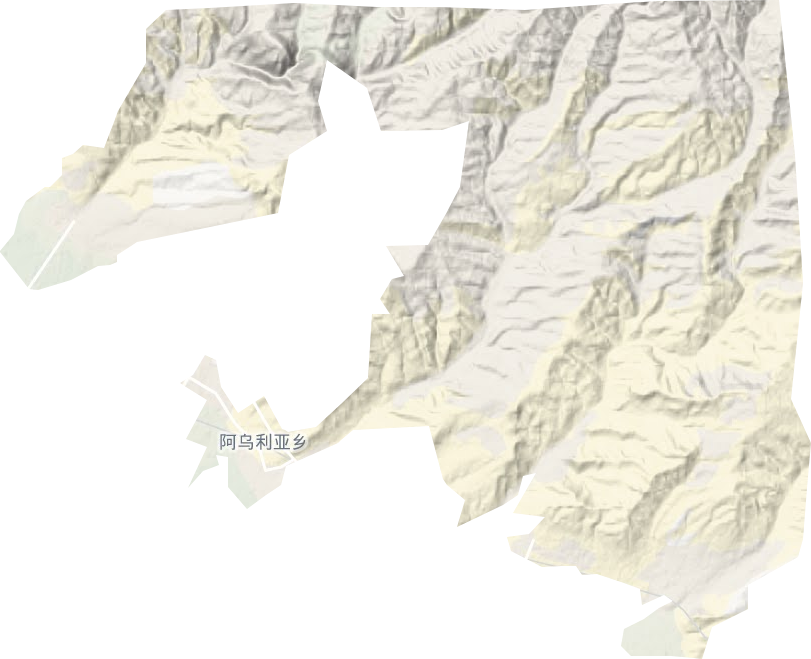 阿乌利亚乡地形地图