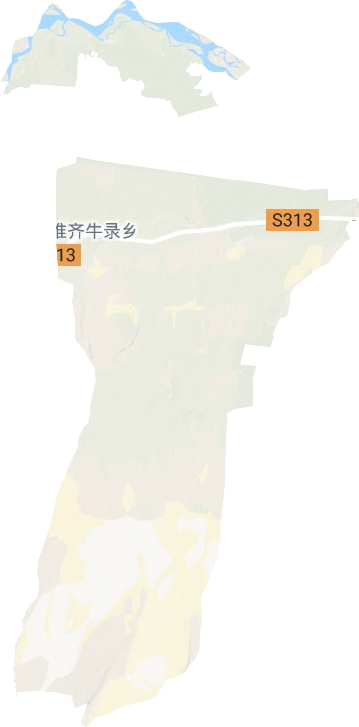 堆齐牛录乡地形地图
