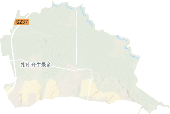 扎库齐牛录乡地形地图