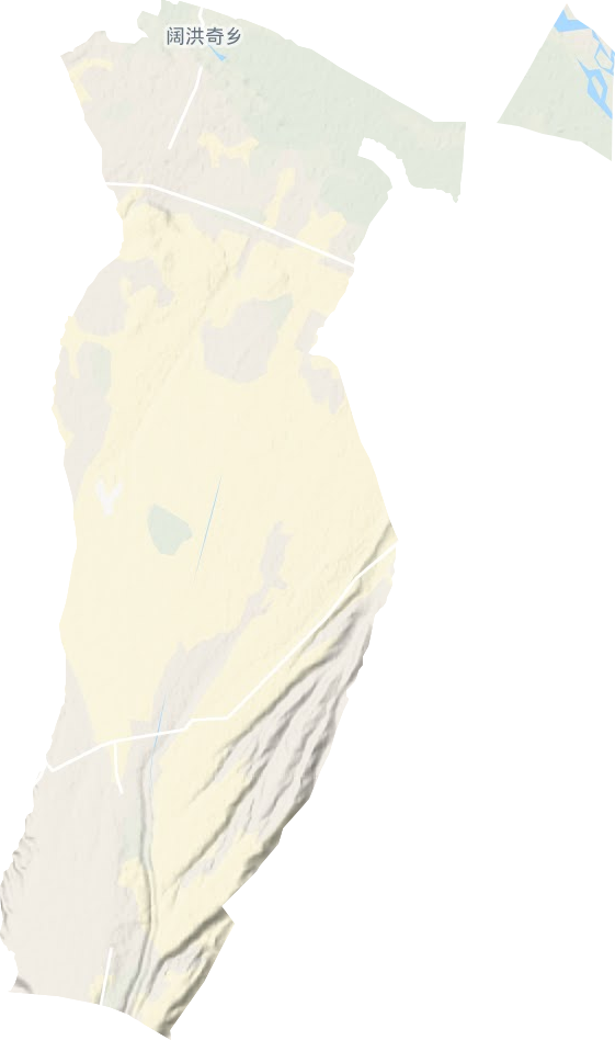阔洪奇乡地形地图