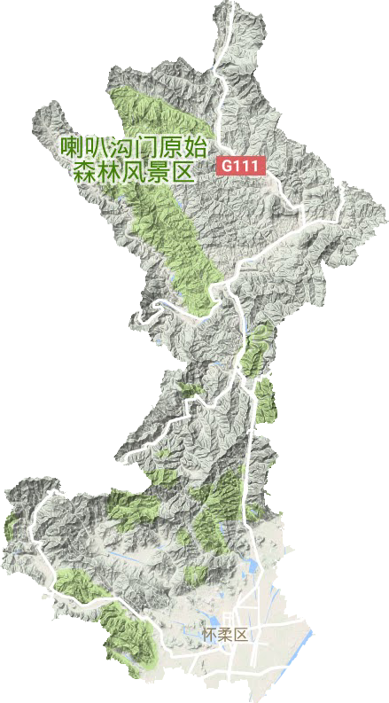 怀柔区地形地图
