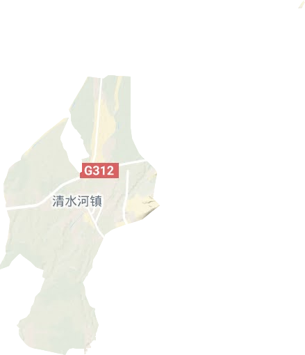 清水河镇地形地图