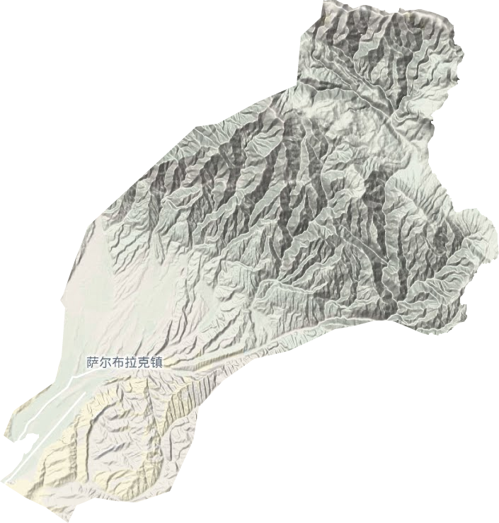 萨尔布拉克镇地形地图
