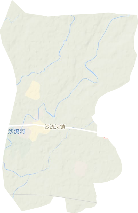 沙流河镇地形地图