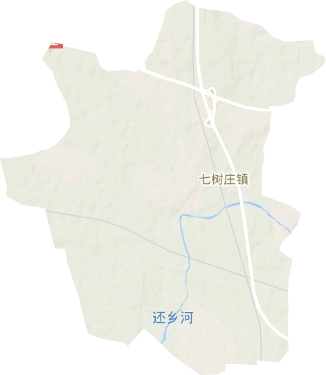 七树庄镇地形地图
