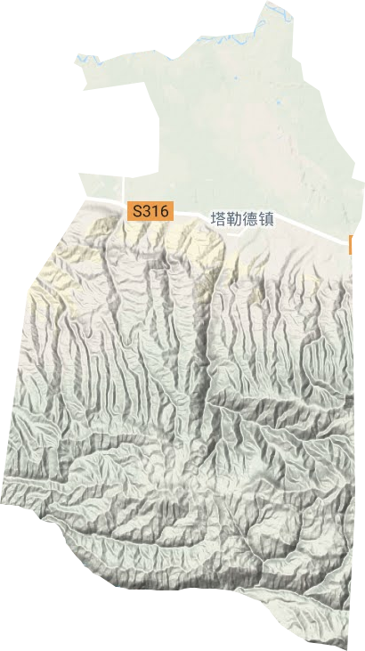塔勒德镇地形地图