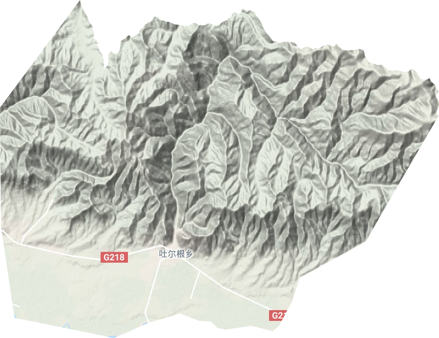 吐尔根乡地形地图