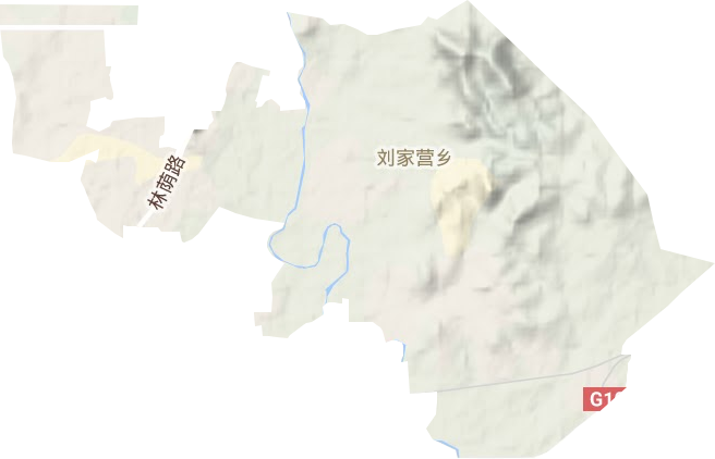 刘家营乡地形地图