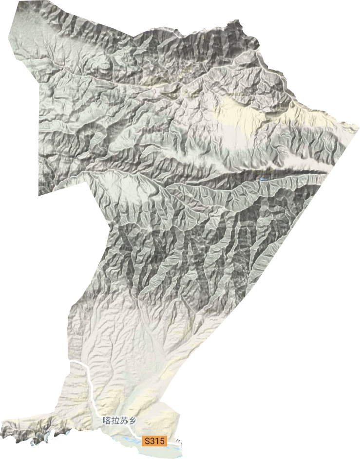 喀拉苏乡地形地图