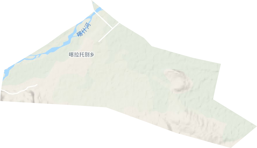 喀拉托别乡地形地图