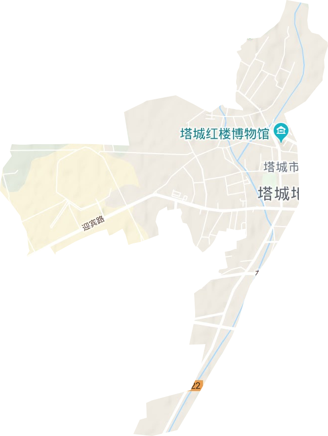 杜别克街道地形地图
