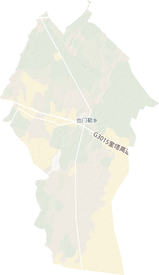 也门勒乡地形地图