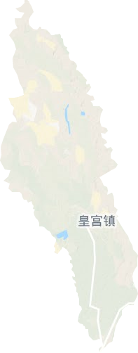 皇宫镇地形地图