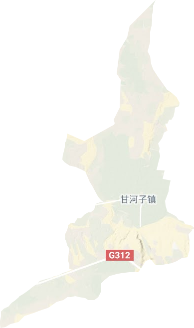 甘河子镇地形地图