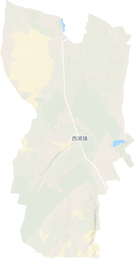 西湖镇地形地图