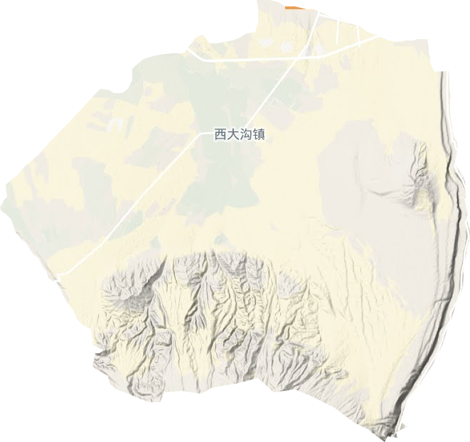 西大沟镇地形地图