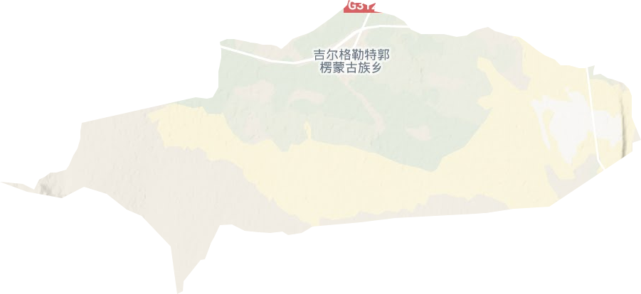 吉尔格勒特郭愣蒙古民族乡地形地图