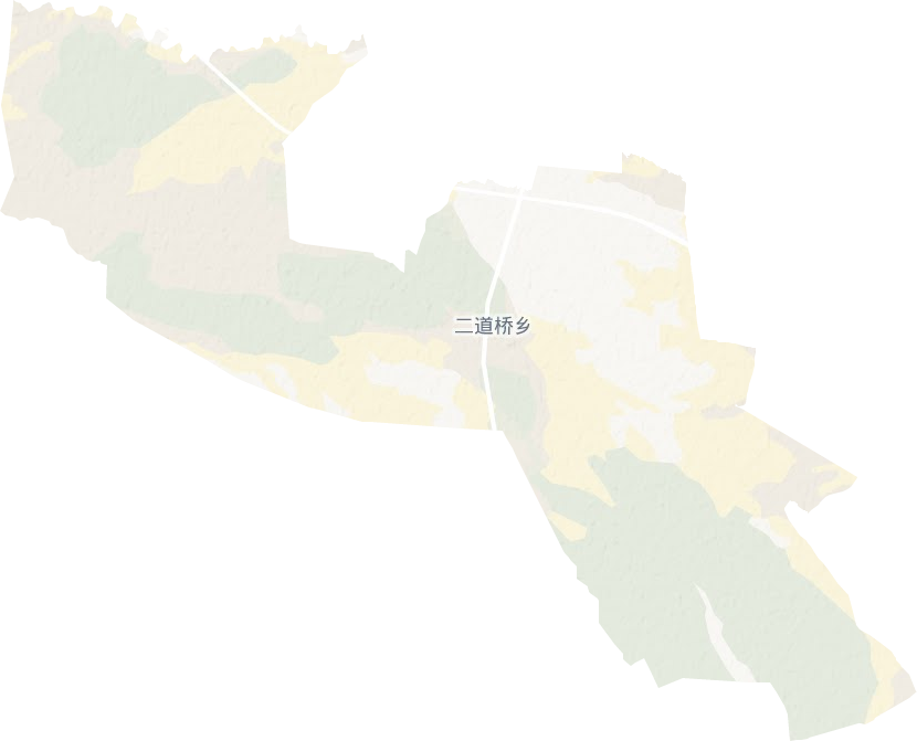 二道桥乡地形地图