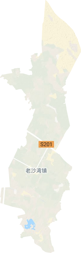 老沙湾镇地形地图