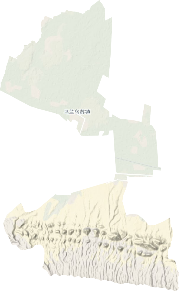 乌兰乌苏镇地形地图