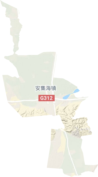 安集海镇地形地图