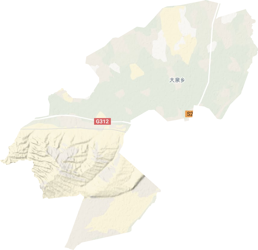 大泉乡地形地图