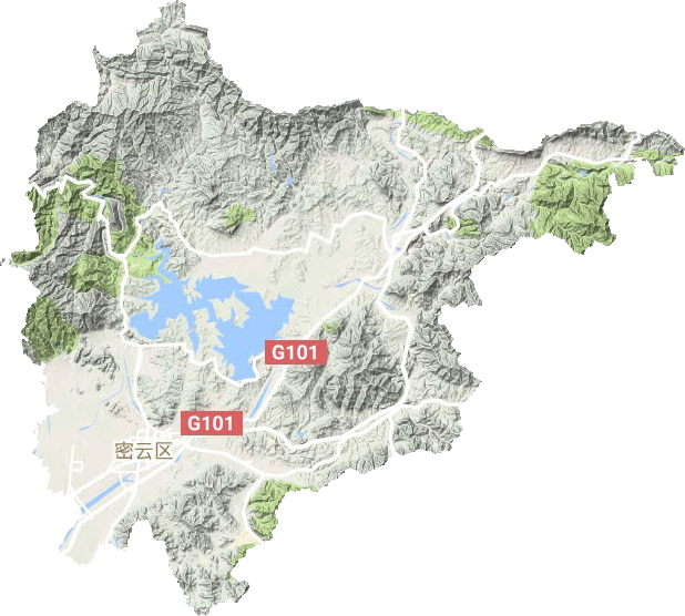 密云区地形地图