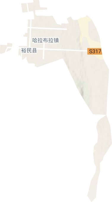 哈拉布拉镇地形地图